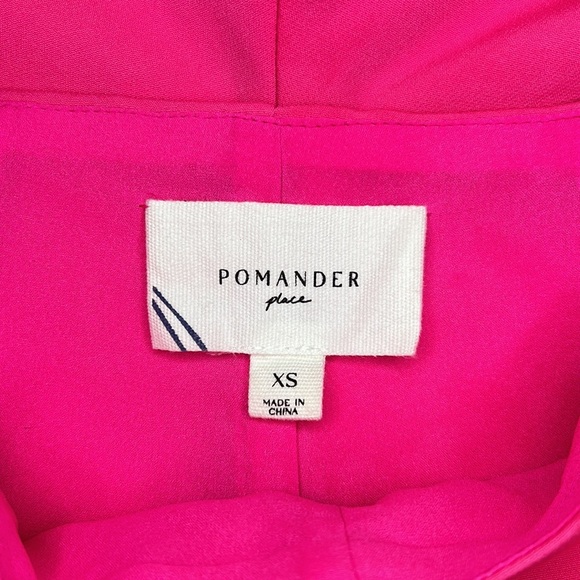 Tuckernuck Pomander Place High Rise Hot Pink Wide Leg Pants New Size XS - Picture 9 of 10